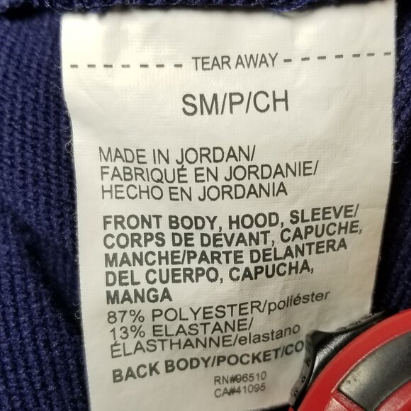 Under Armour Short Sleeve Scuba Knit Hoodie Men Small Loose Navy Blue - Picture 5 of 6